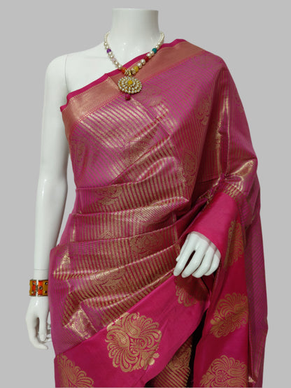 Banarasi Silk Skirt Design Saree With Unstitched Blouse