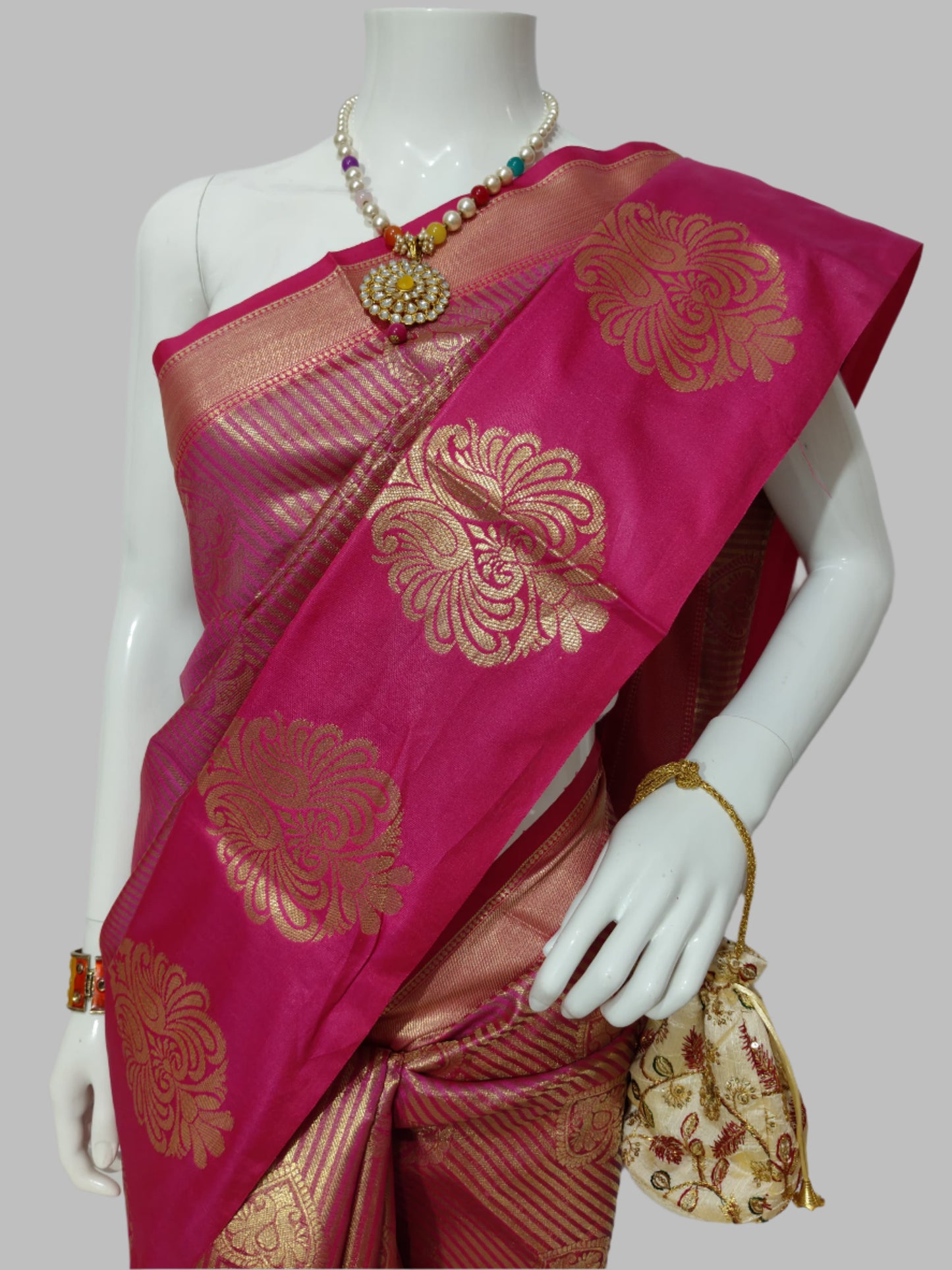 Banarasi Silk Skirt Design Saree With Unstitched Blouse