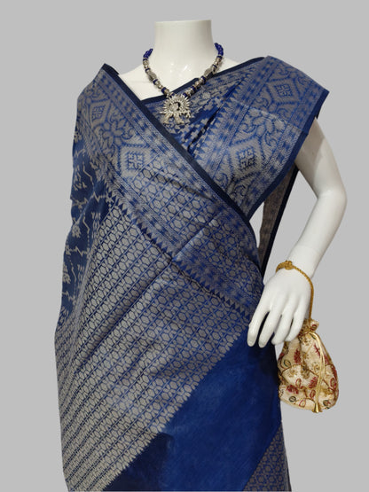 Banarasi Cotton Silk Saree With Unstitched Blouse