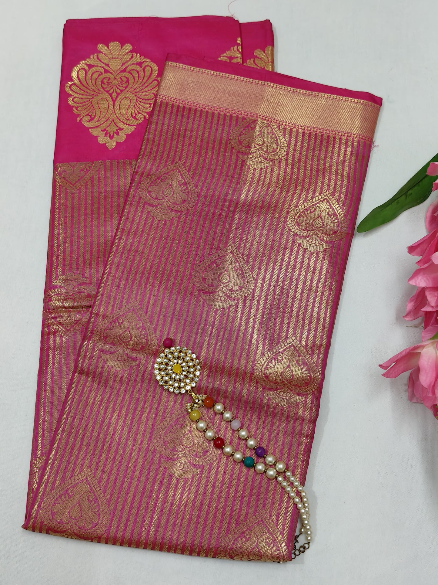 Banarasi Silk Skirt Design Saree With Unstitched Blouse