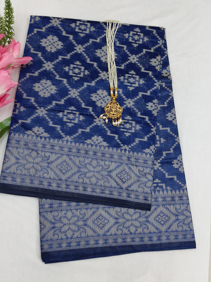 Banarasi Cotton Silk Saree With Unstitched Blouse