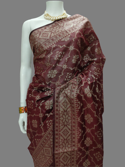 Banarasi Cotton Silk Saree With Unstitched Blouse