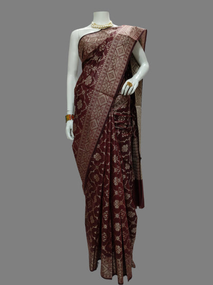 Banarasi Cotton Silk Saree With Unstitched Blouse