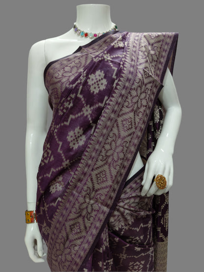 Banarasi Cotton Silk Saree With Unstitched Blouse