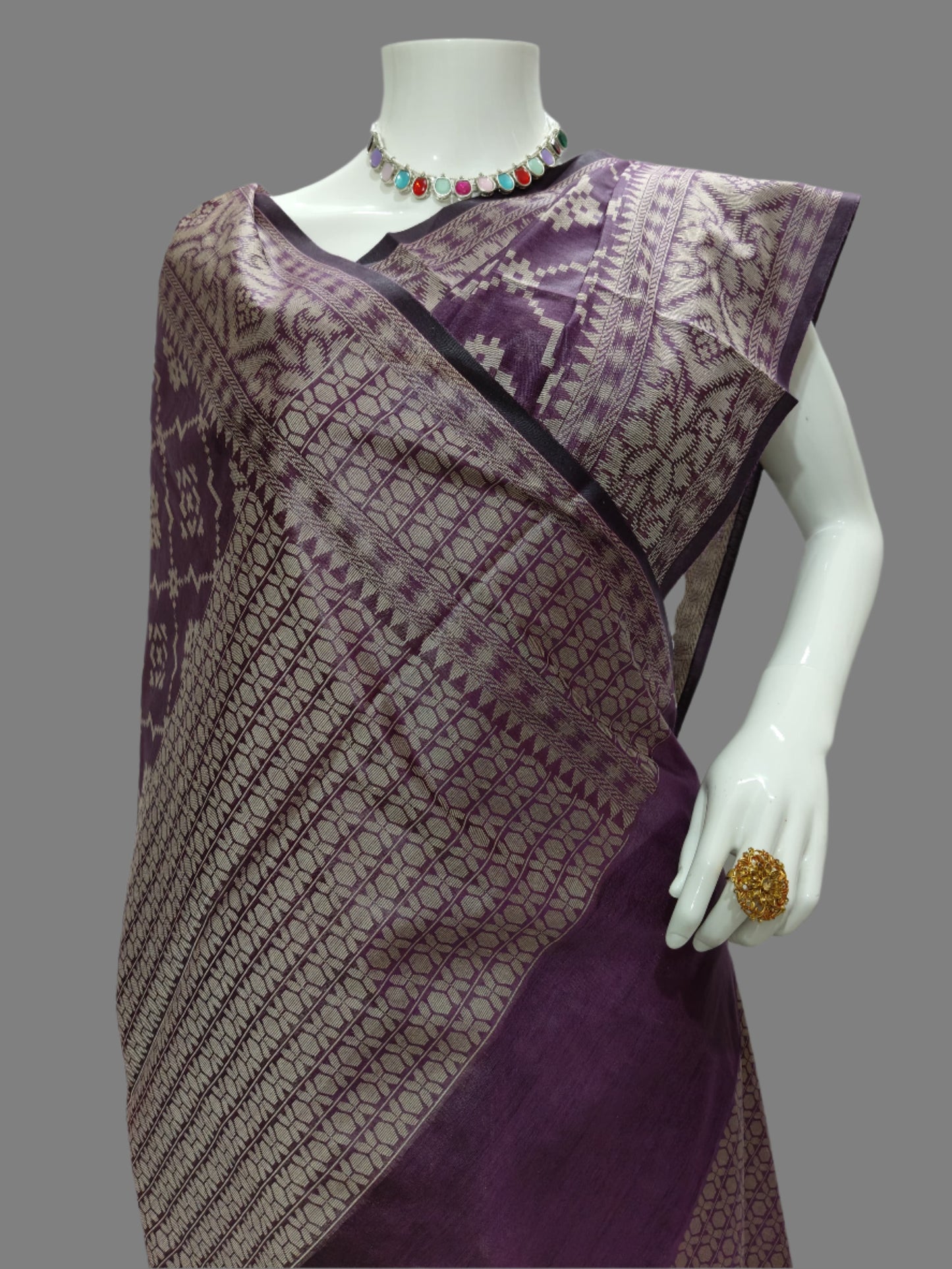 Banarasi Cotton Silk Saree With Unstitched Blouse