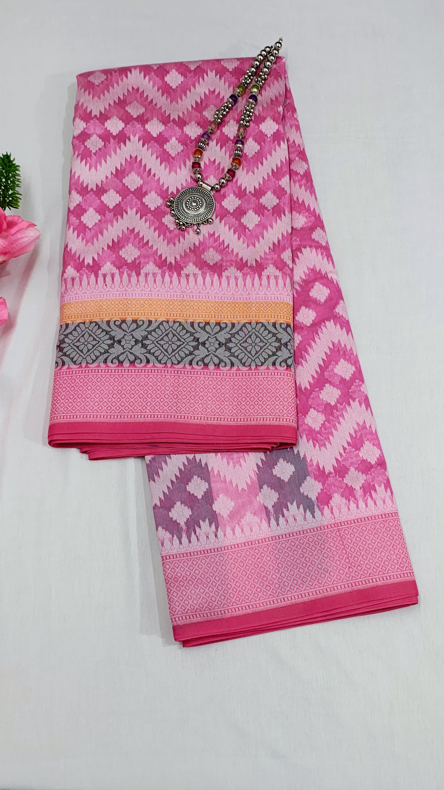 Banarasi Cotton Silk Saree With Unstitched Blouse