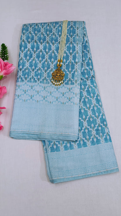 Banarasi Cotton Silk Saree With Unstitched Blouse