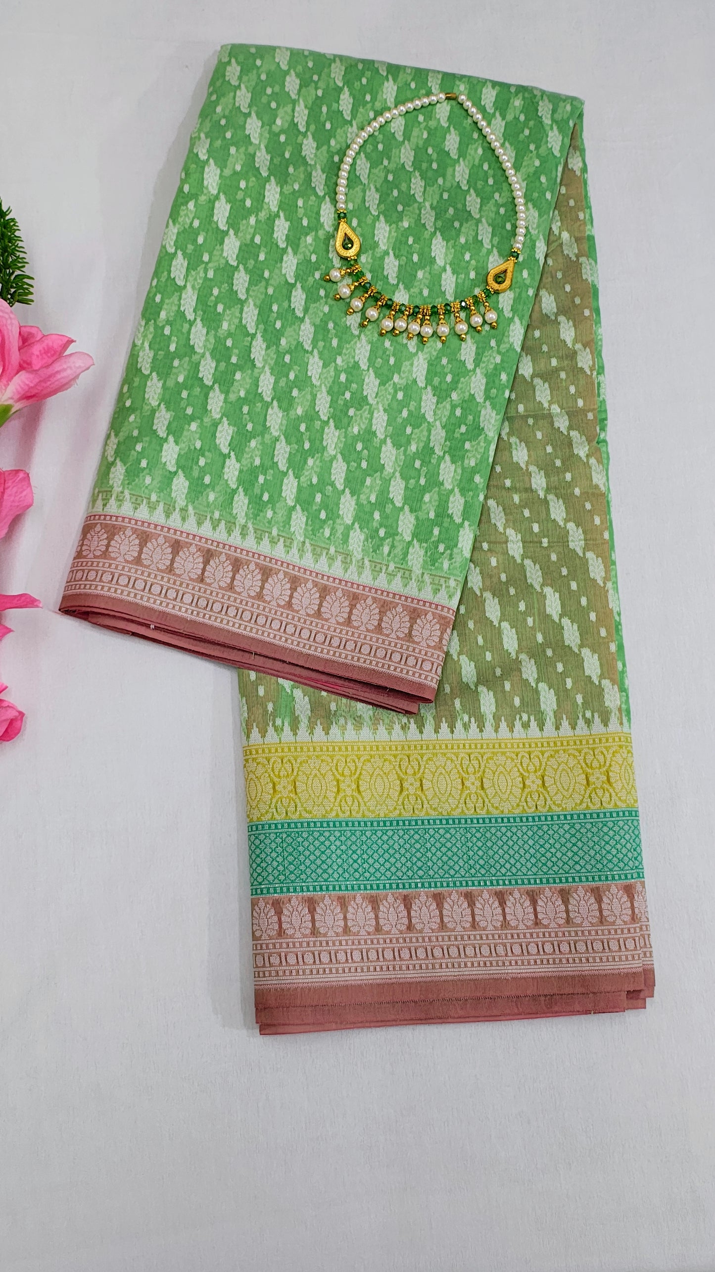 Banarasi Cotton Silk Saree With Unstitched Blouse