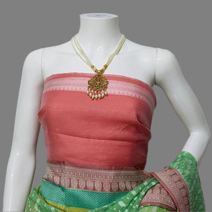 Banarasi Cotton Silk Saree With Unstitched Blouse