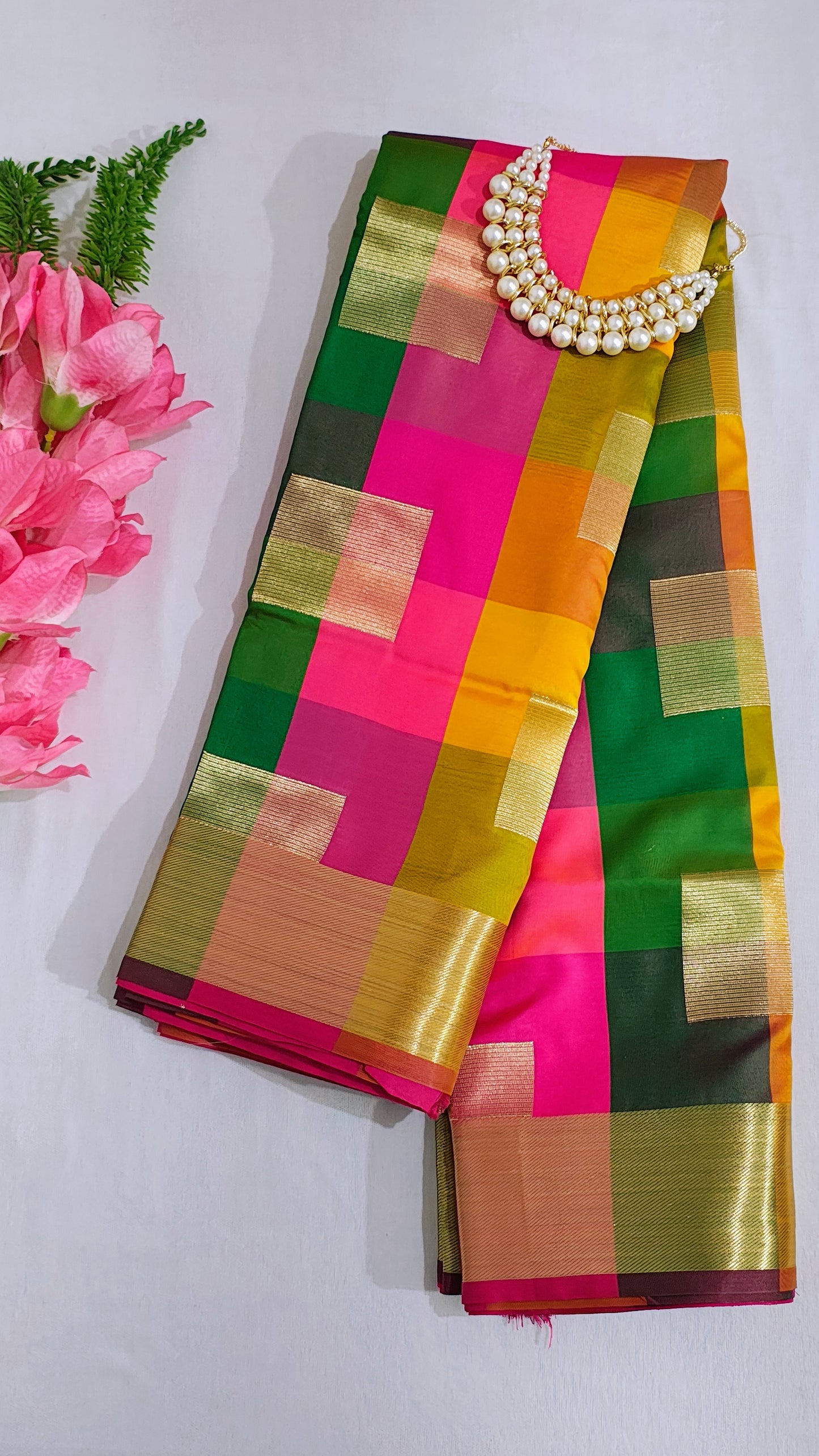 Katan Silk Banarasi Saree With Alwar Weaving