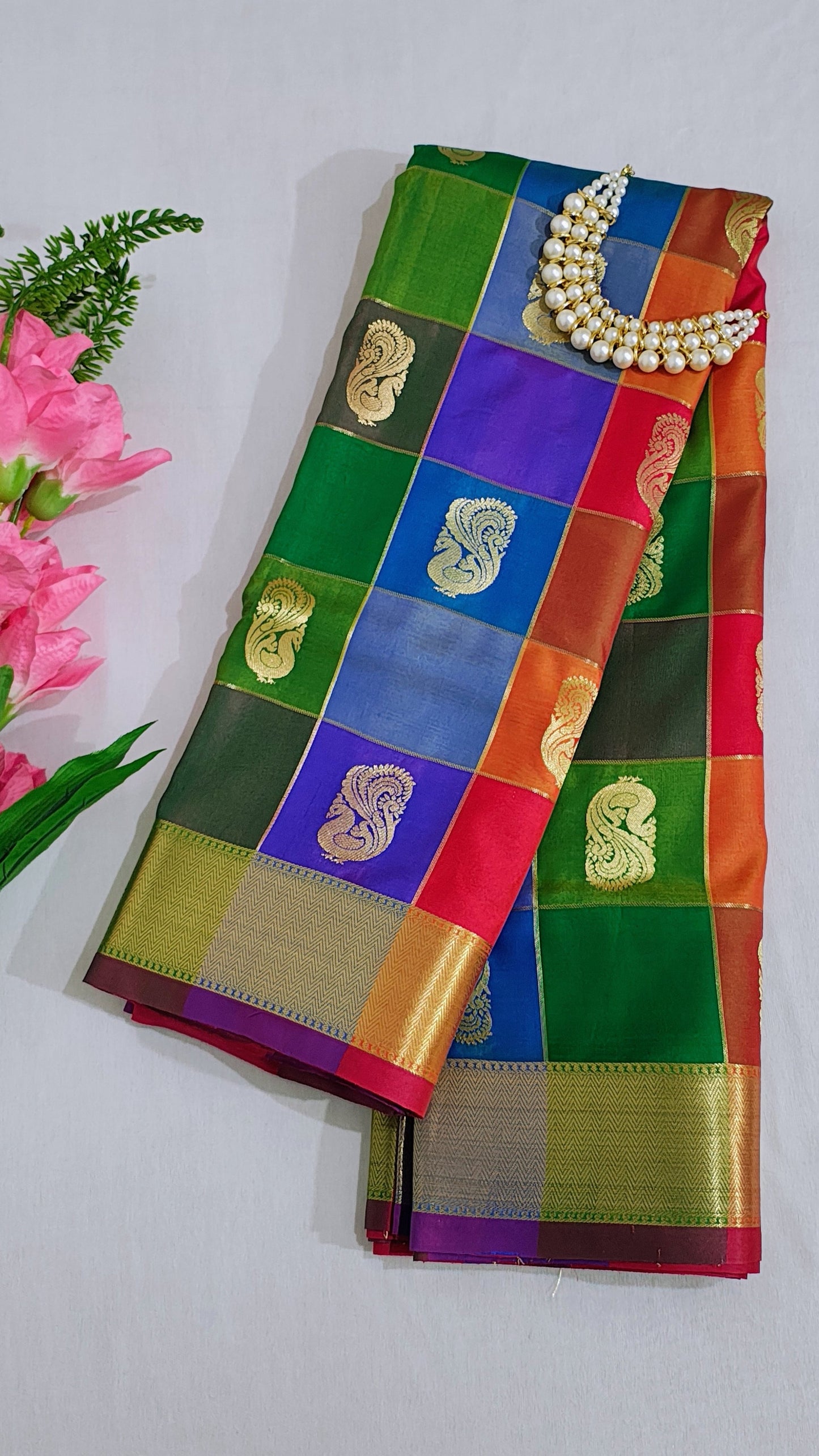 Katan Silk Alwar Weaving Banarasi Saree