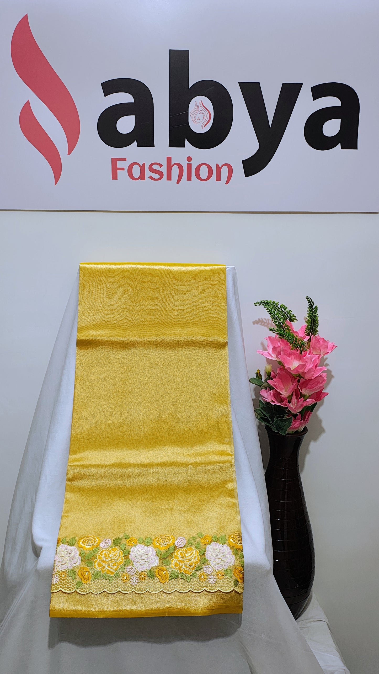 Banarasi Tissue Cutwork Saree With Unstitched Blouse