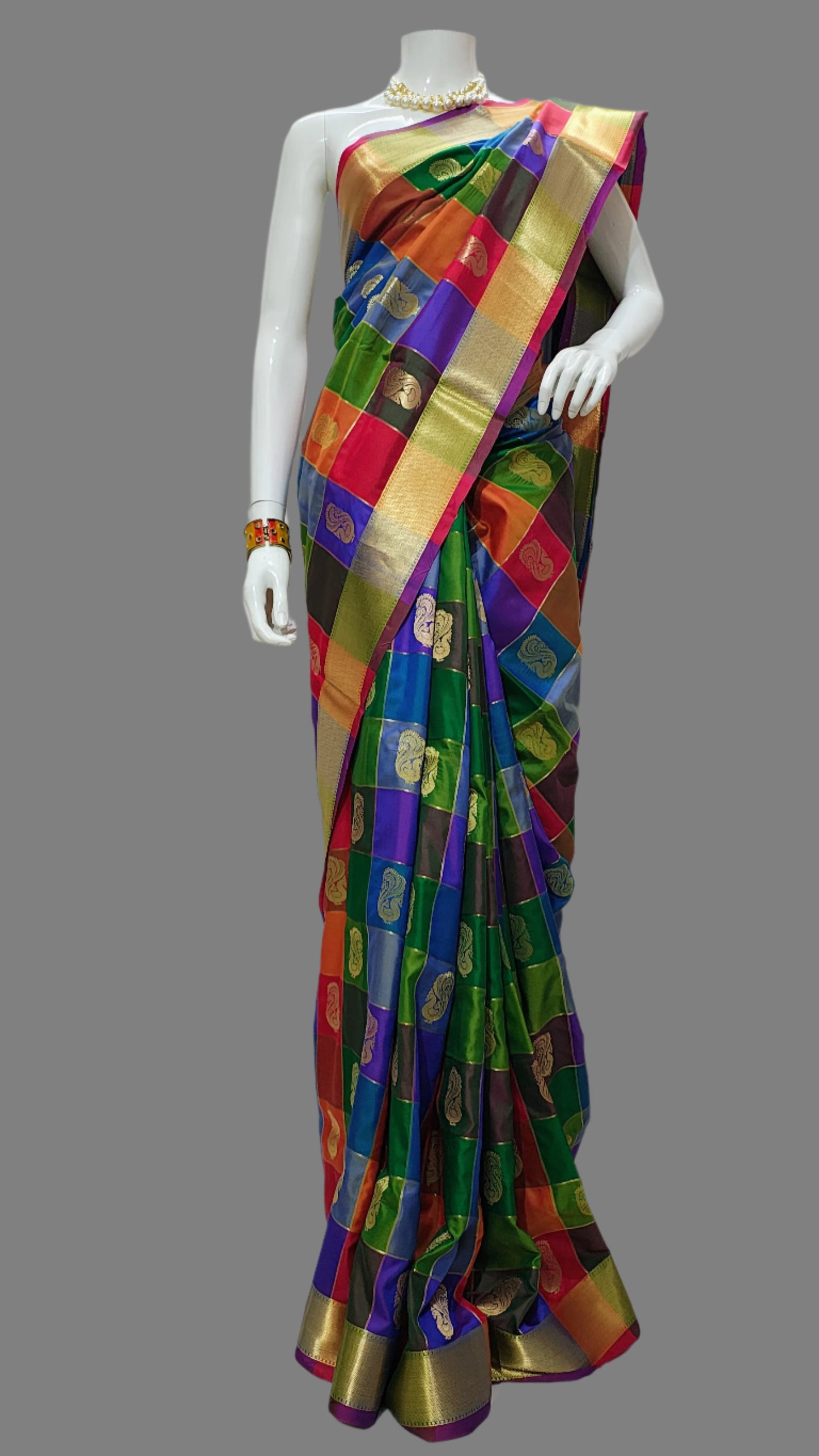 Katan Silk Alwar Weaving Banarasi Saree