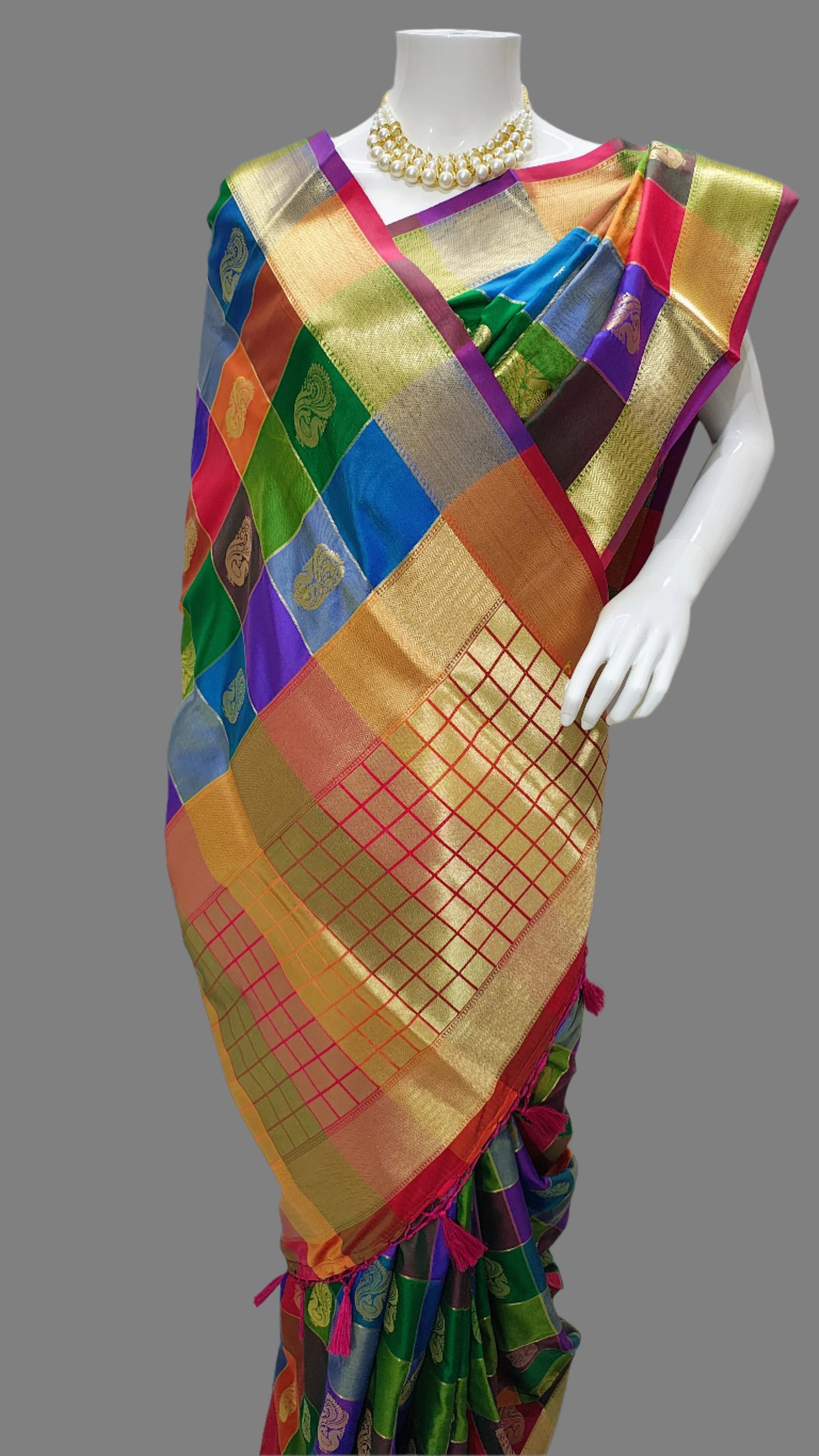 Katan Silk Alwar Weaving Banarasi Saree