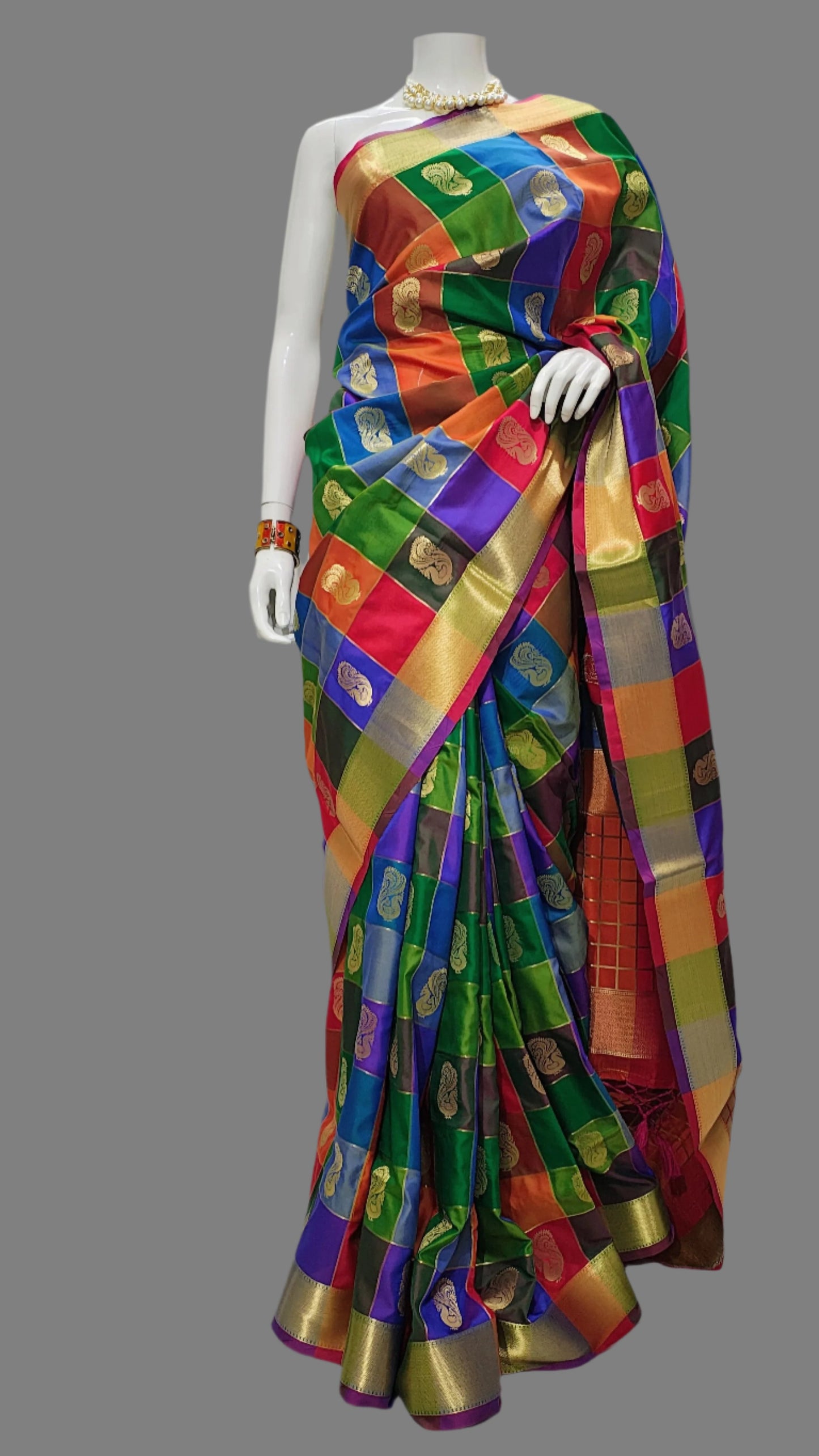 Katan Silk Alwar Weaving Banarasi Saree