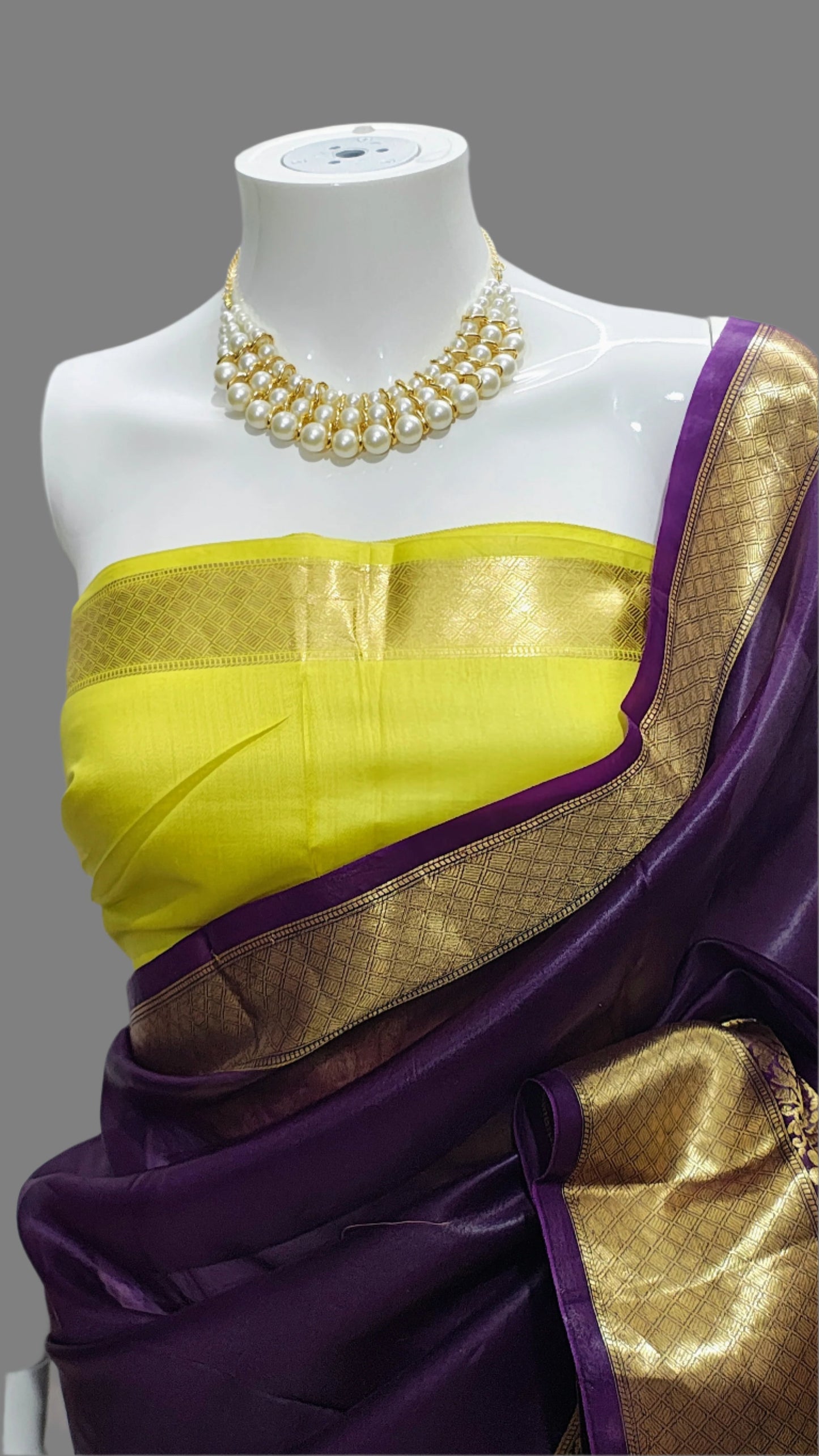 Pure Tissue Digital Print Purple Saree With Unstitched Blouse